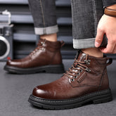 Men's Casual Fashion British Style High-Top Boots